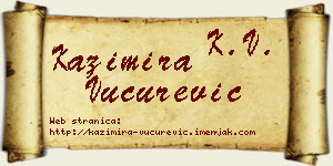 Kazimira Vučurević vizit kartica
